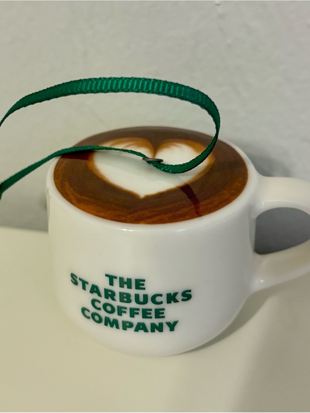 Starbucks 2025 Christmas Holiday Mini White Coffee Mug Ceramic Ornament